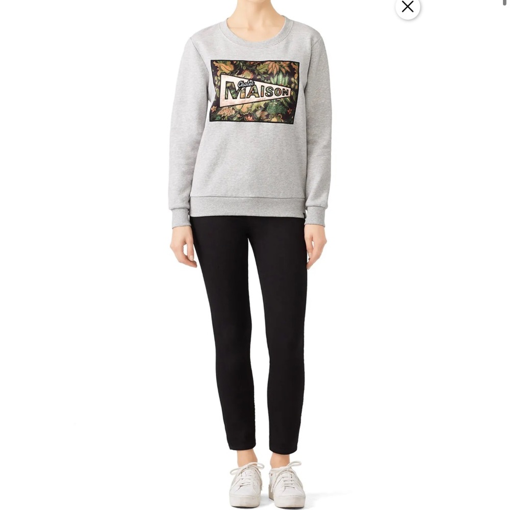Scotch & Soda Women’s Gray Chalet Maison Crewneck Sweatshirt, Size M